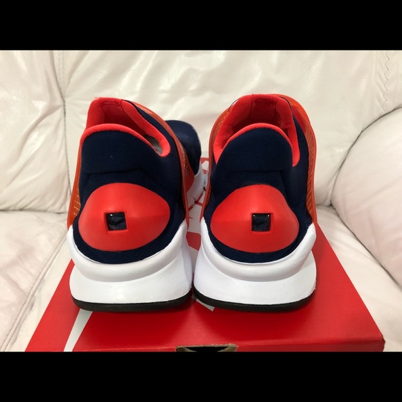 Nike Sock Dart KJCRD Navy Orange Size 12 New - Picture 3 of 8